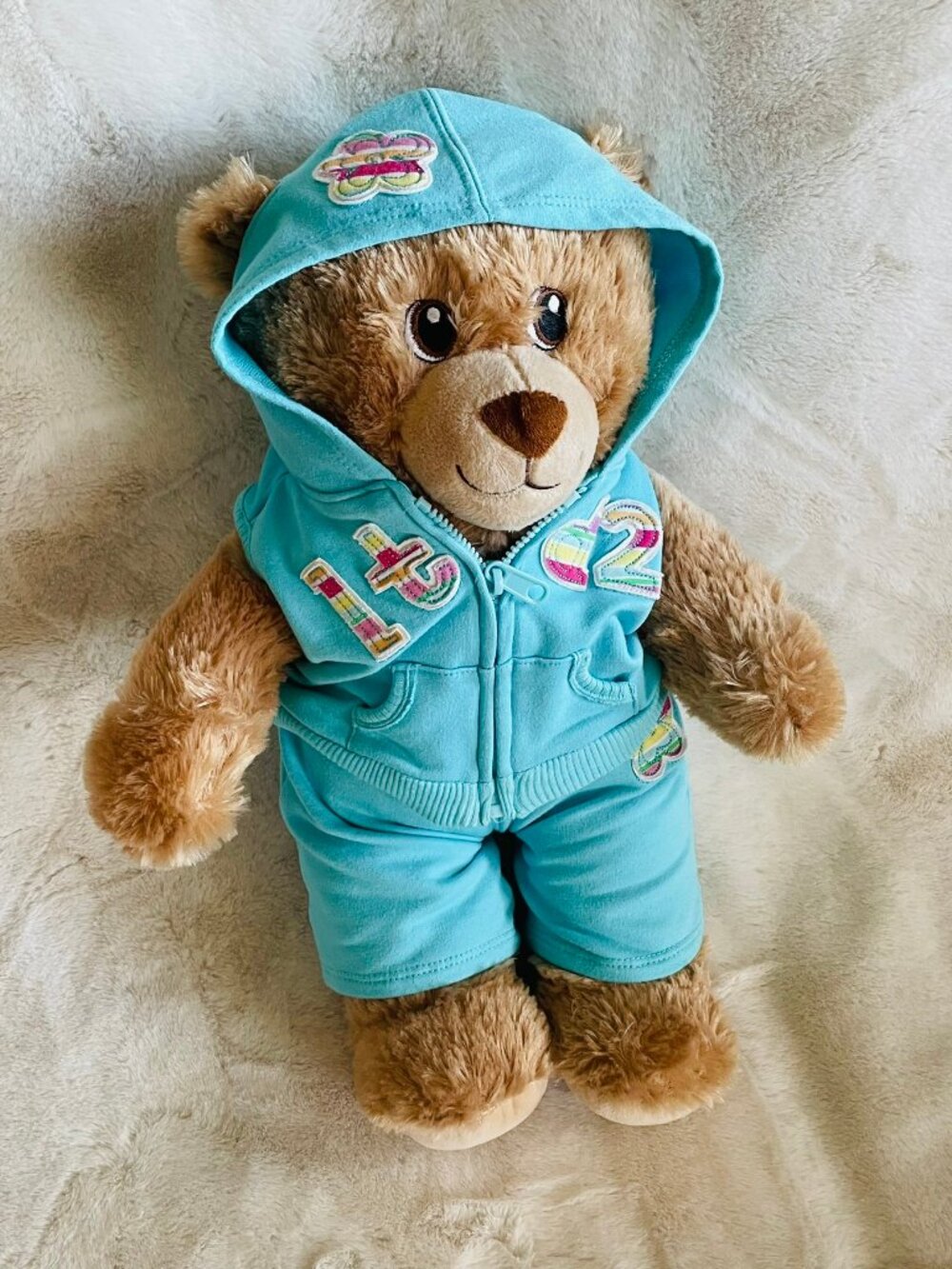 Build-A-Bear x Limited Too Vintage Turquoise Logo Hoodie & Pants Outfit